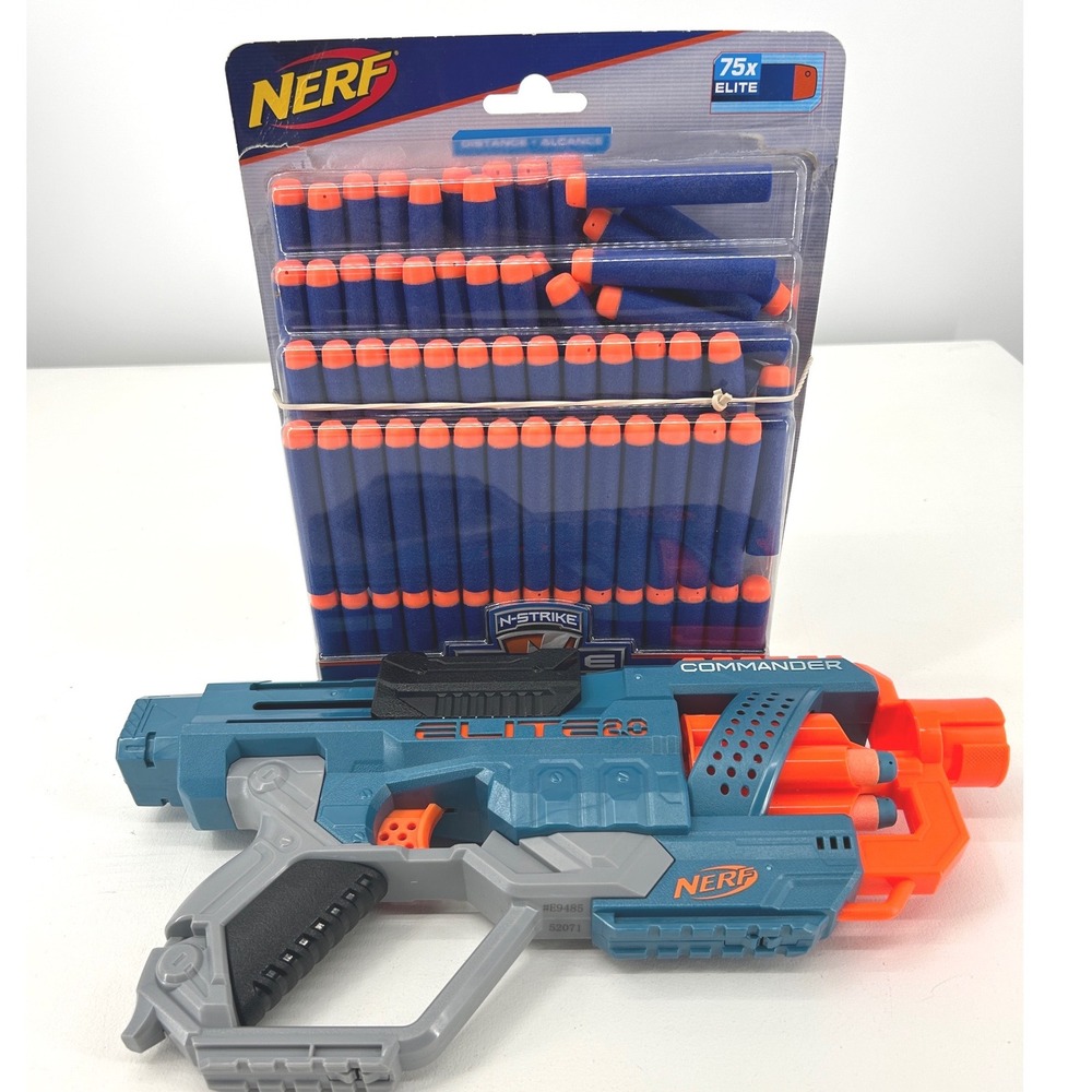 Nerf Elite 2.0 Commander RD-6 Blaster with 75 N-Strike Elite Dart Refill Pack